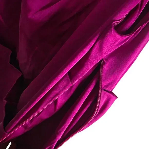 Elie Tahari Office Siren Silk Blend Tank Top Blouse S Magenta Purple Draped - Picture 6 of 13